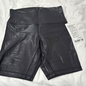 Shiny sparkle Lululemon align 8” short